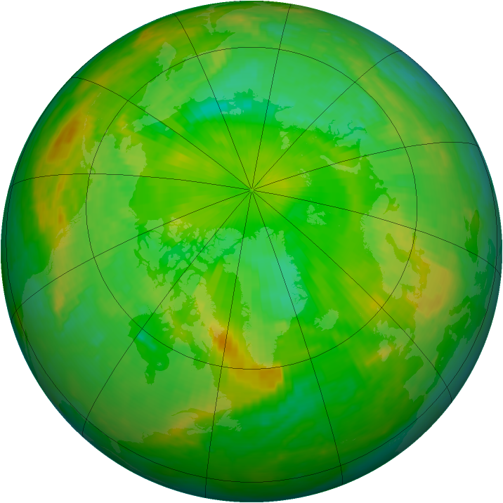 Arctic ozone map for 29 June 2002